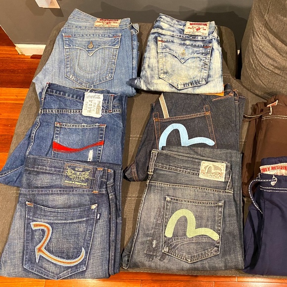 True Religion Jeans, True Religion sweatpants, Rock&Republic, Evisu, Coca-Cola - Picture 1 of 3